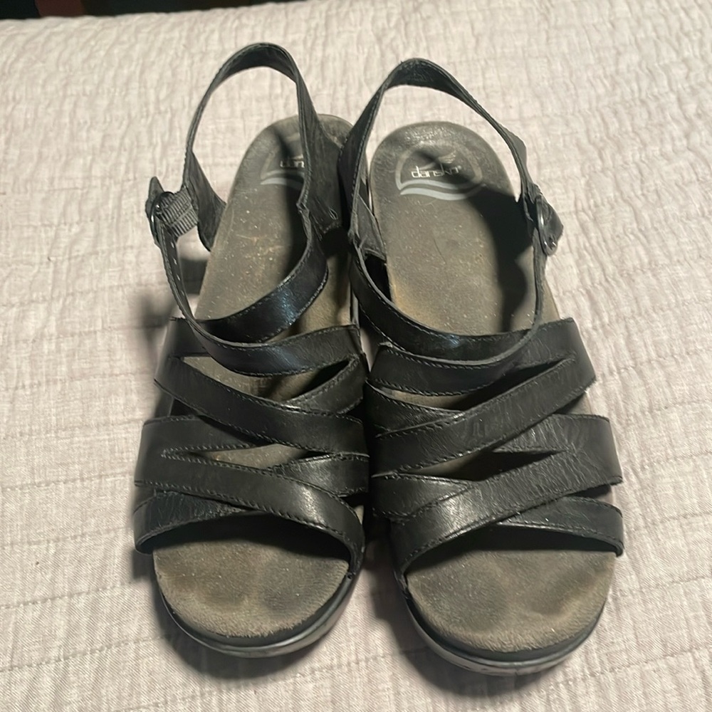 Black Dansko strappy sandals, size 38